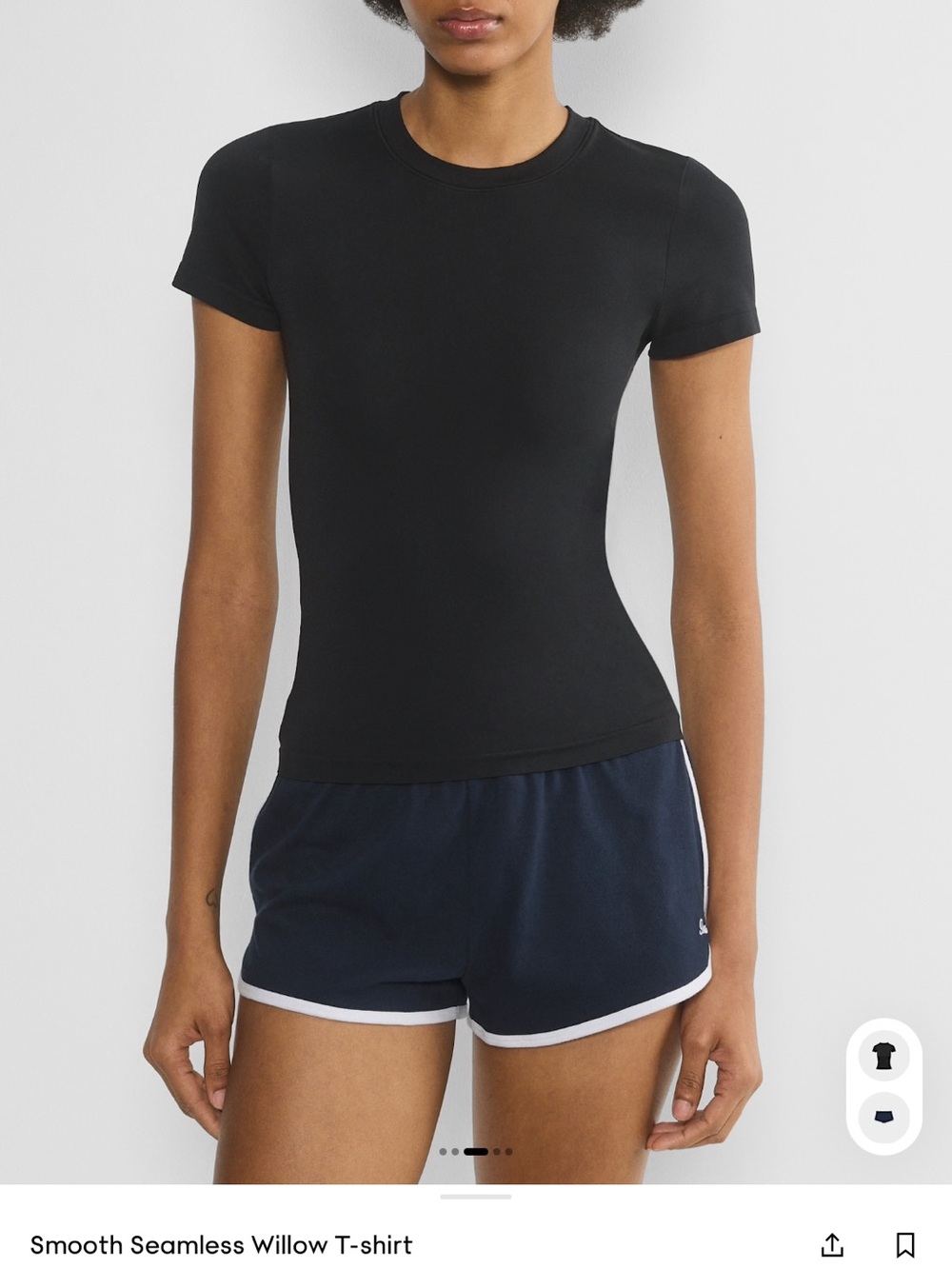 Aritzia Black willow Short-Sleeve Seamless Tee